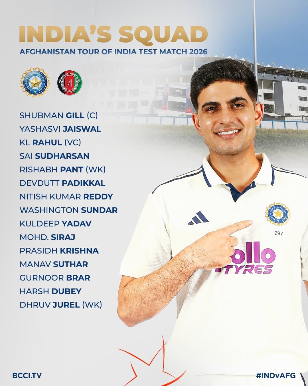 India vs Afghanistan 2026: Full Schedule, Squads, and Latest Team Updates for Test & ODI Series
